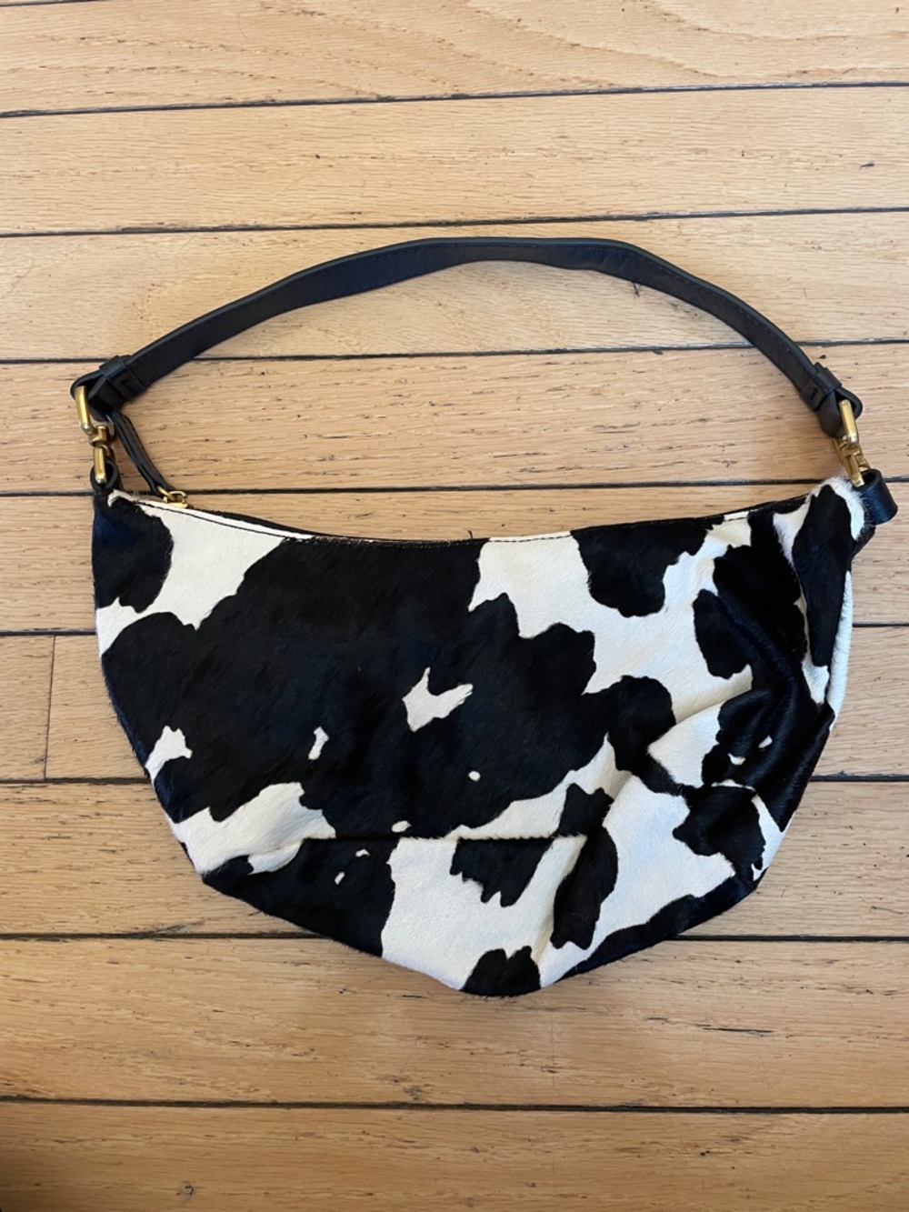 Urban Outfitters Black & White Cow Print Shoulder Bag